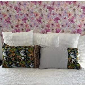 HANDMADE Safari Jungle Animal Kids Pillowcases Set Upcycled Nursery Decor Boho